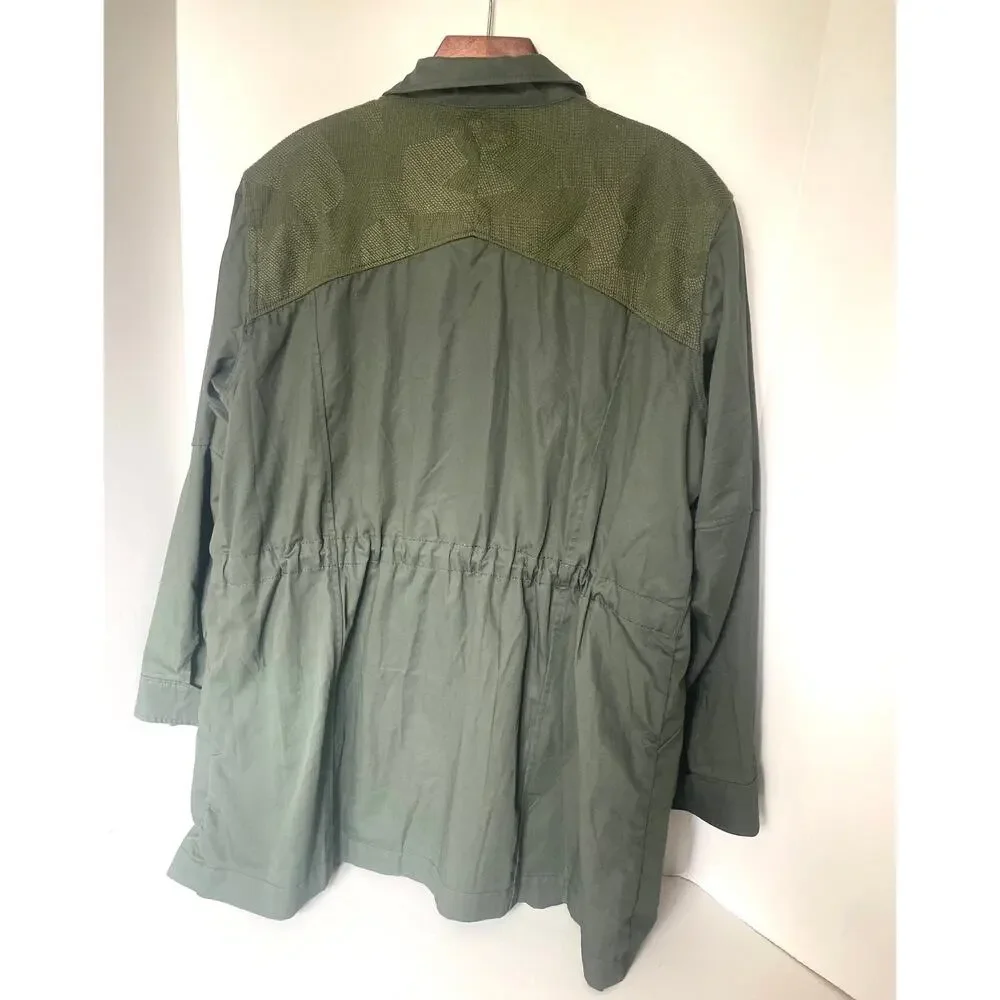 G-Star RAW Deline PST Green Cotton Field Jacket Women’s Large